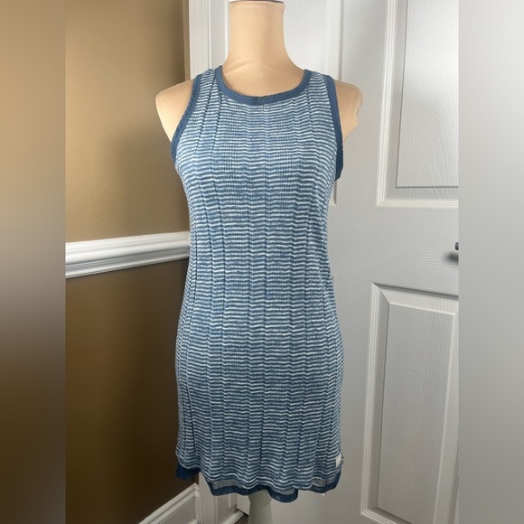 7 For All Mankind Blue and White Striped Dress Size XL - Picture 3 of 8